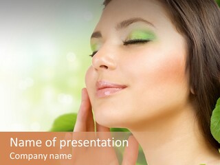 Woman Organic Hand PowerPoint Template