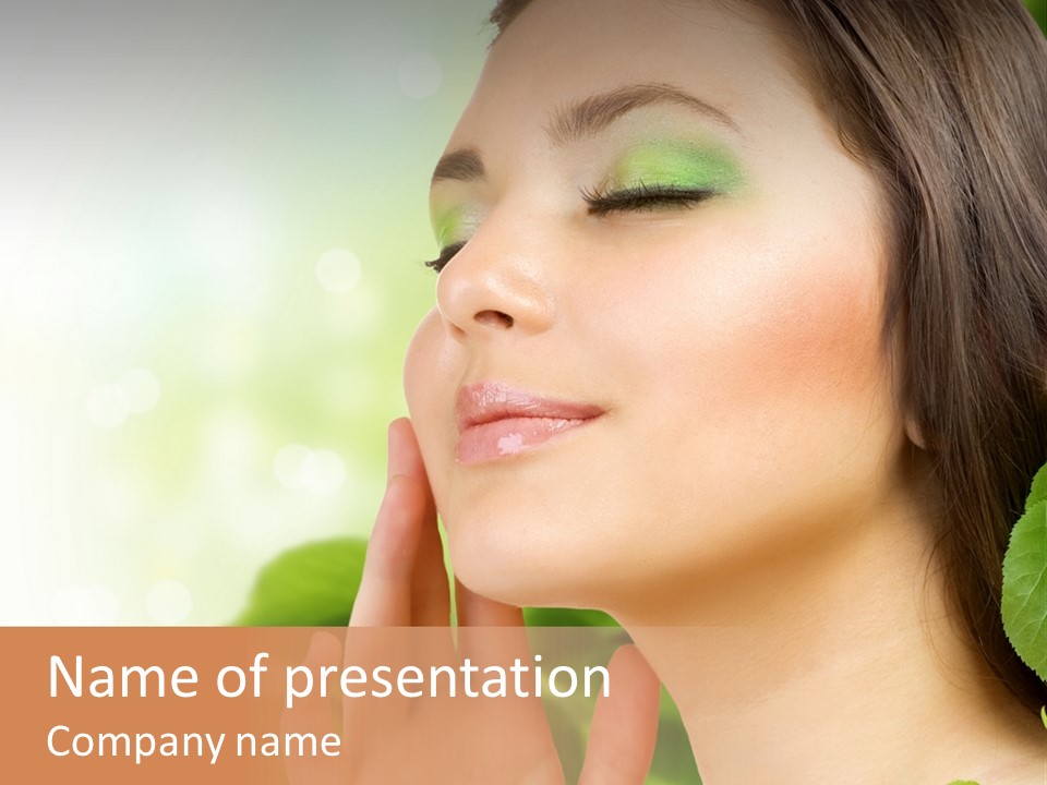 Woman Organic Hand PowerPoint Template