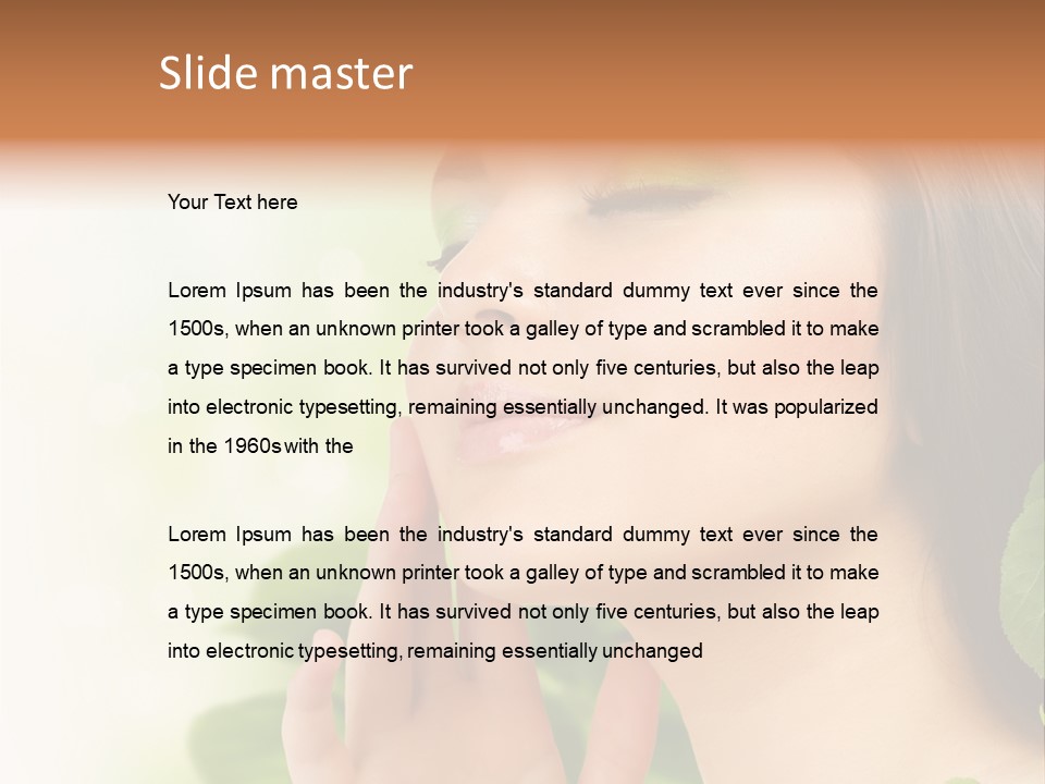 Woman Organic Hand PowerPoint Template