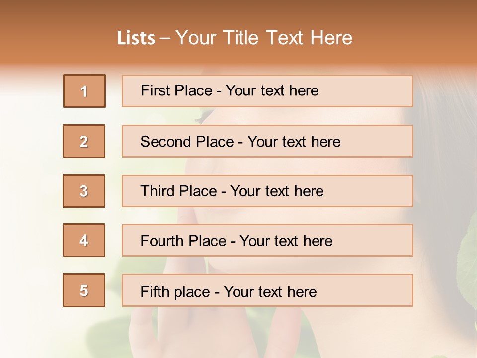 Woman Organic Hand PowerPoint Template