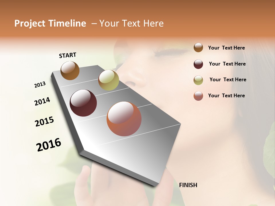 Woman Organic Hand PowerPoint Template