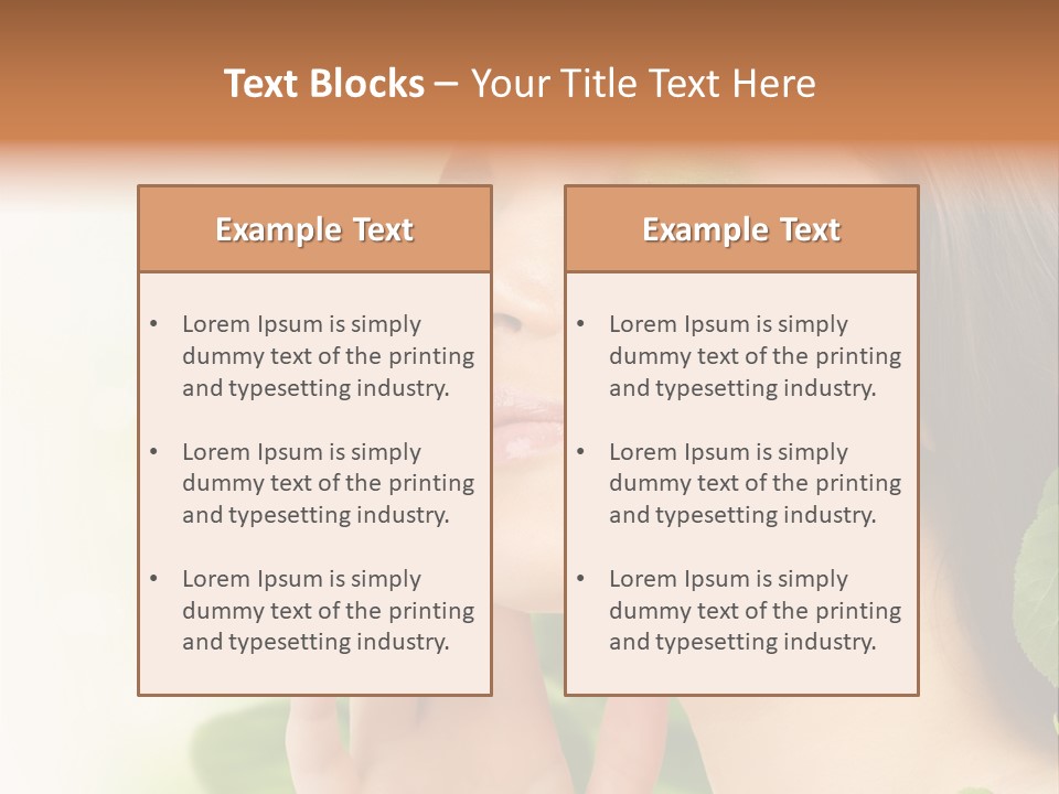 Woman Organic Hand PowerPoint Template