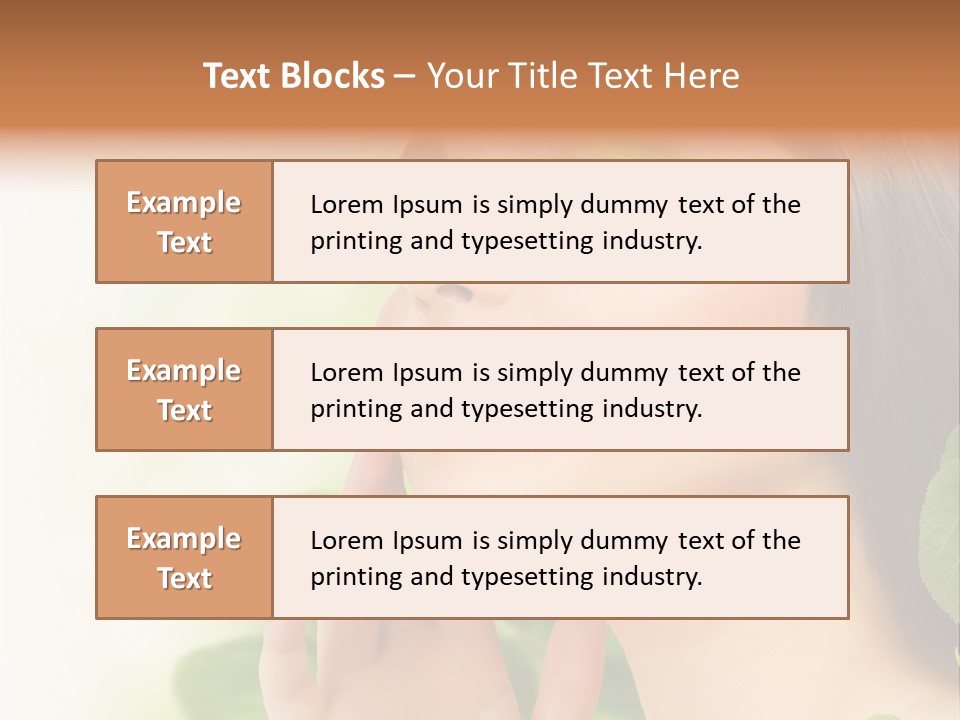 Woman Organic Hand PowerPoint Template
