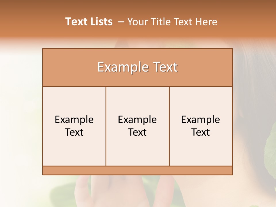 Woman Organic Hand PowerPoint Template