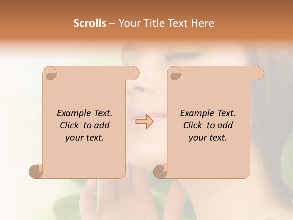 Woman Organic Hand PowerPoint Template