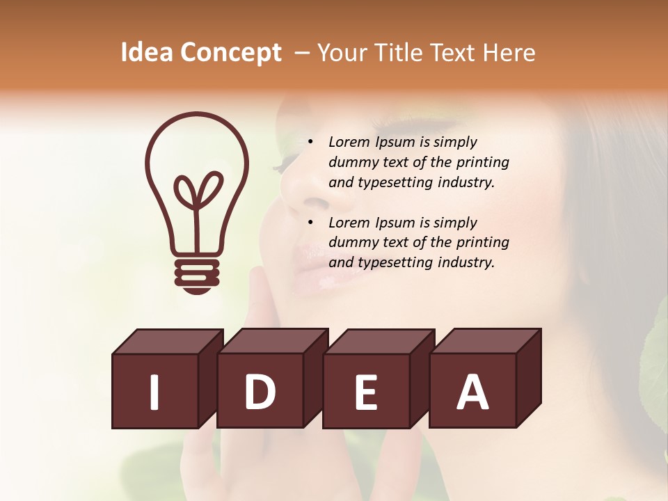 Woman Organic Hand PowerPoint Template