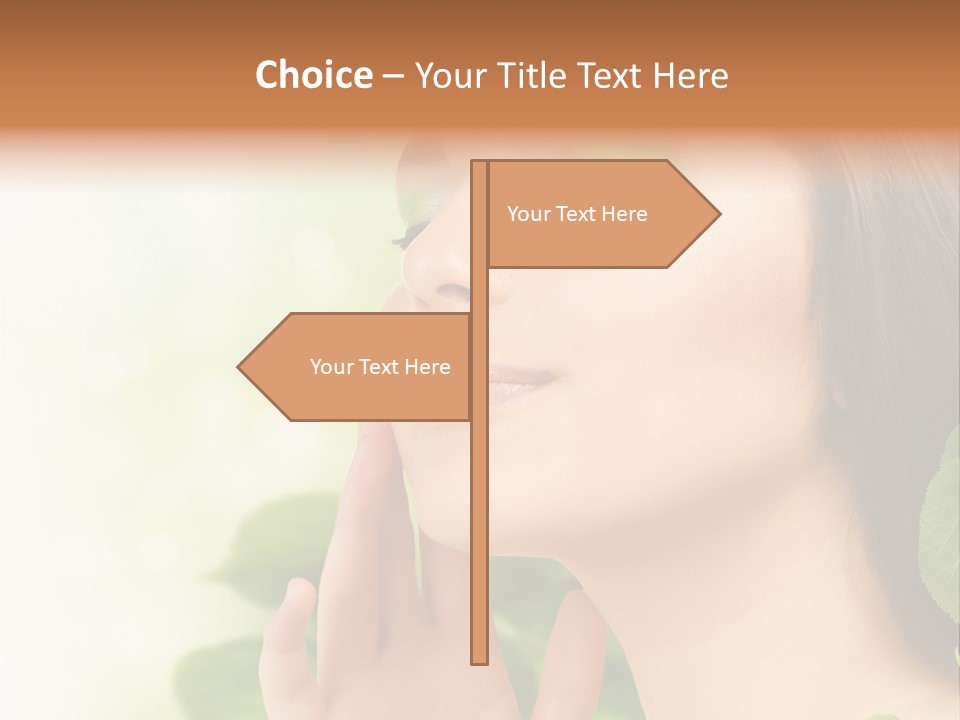 Woman Organic Hand PowerPoint Template