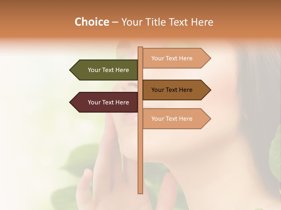 Woman Organic Hand PowerPoint Template