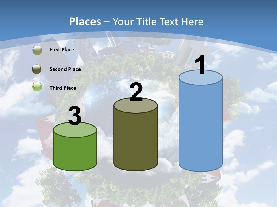 Lawn Aerial Sky PowerPoint Template