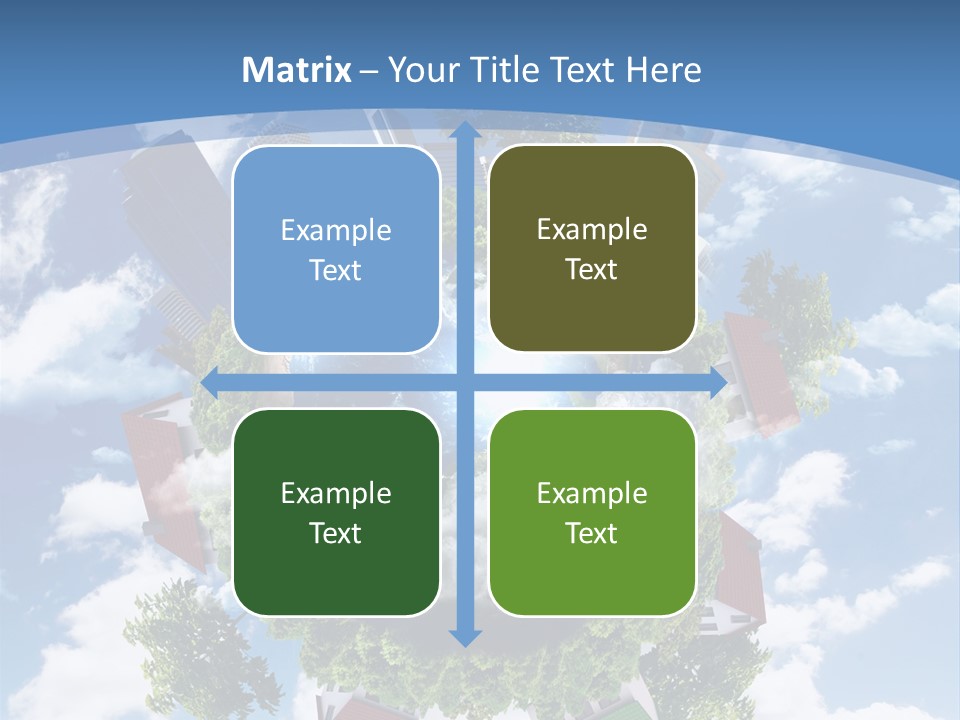 Lawn Aerial Sky PowerPoint Template