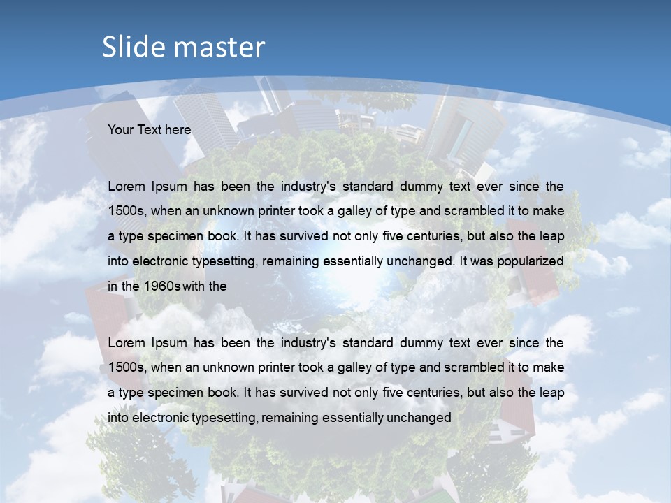 Lawn Aerial Sky PowerPoint Template