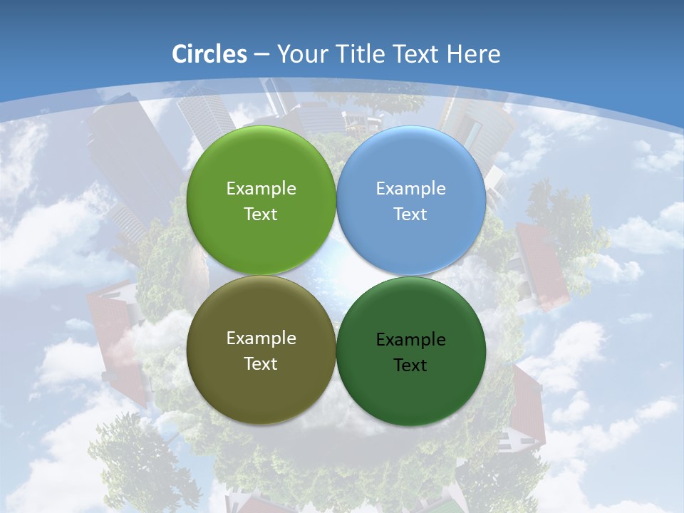 Lawn Aerial Sky PowerPoint Template