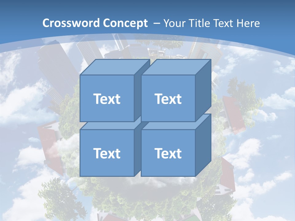 Lawn Aerial Sky PowerPoint Template