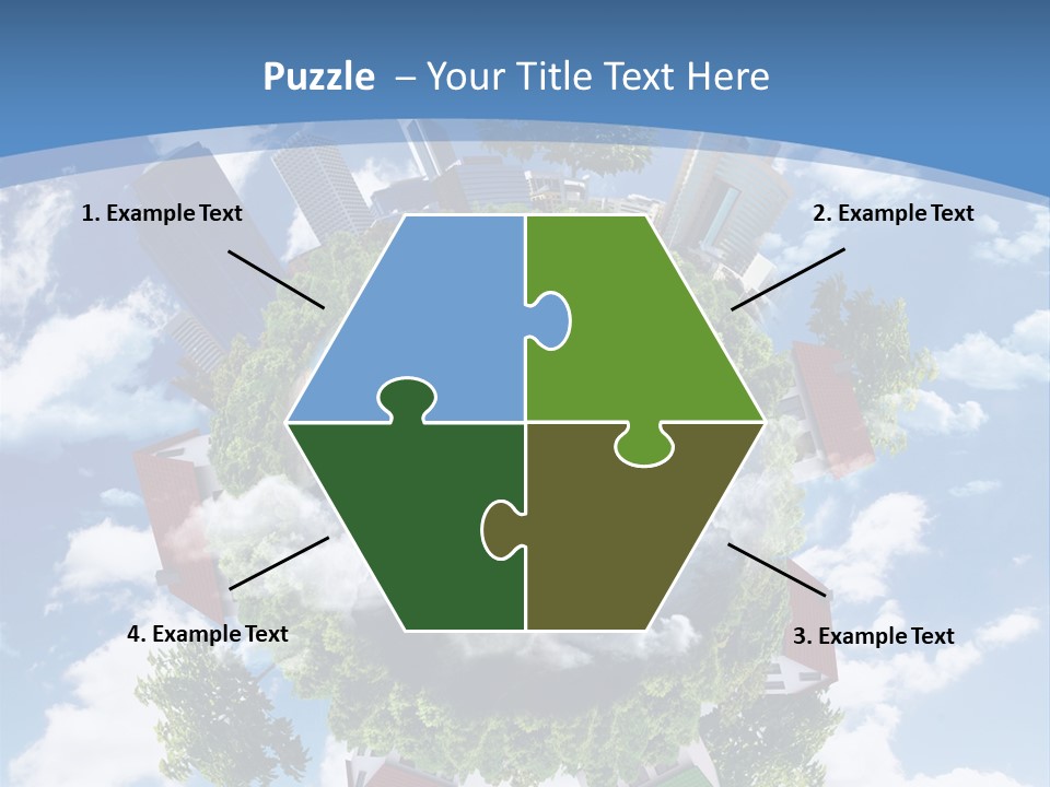 Lawn Aerial Sky PowerPoint Template