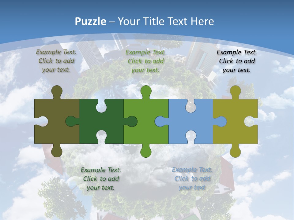 Lawn Aerial Sky PowerPoint Template