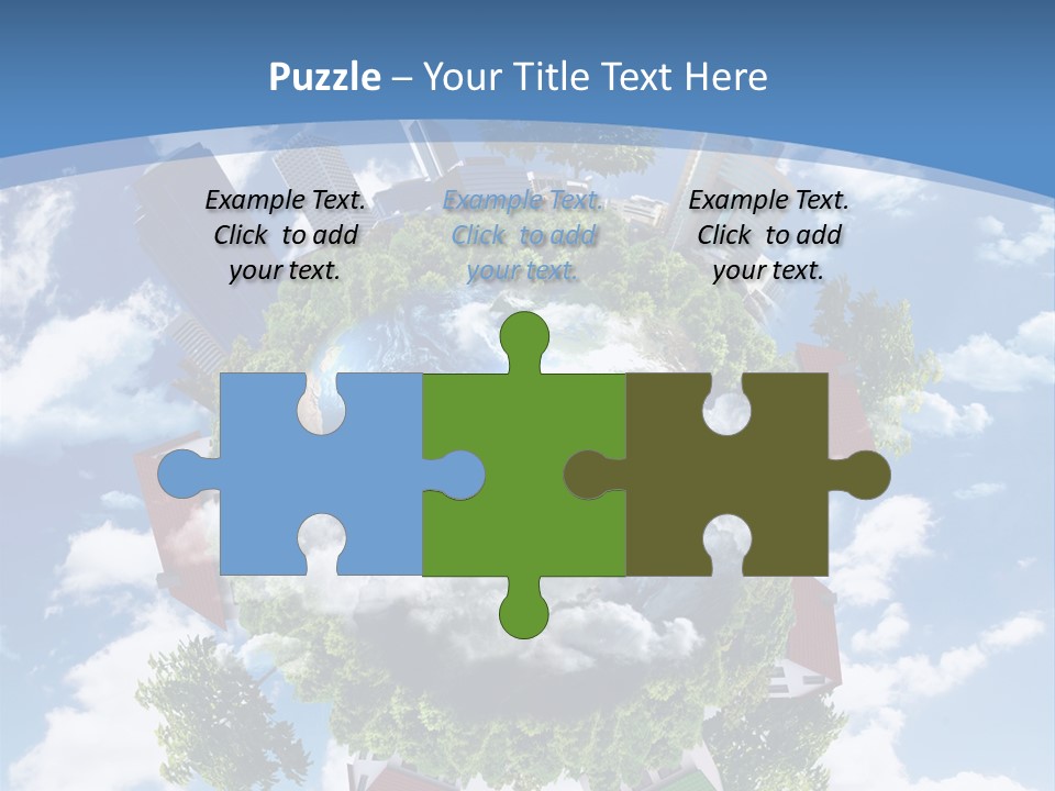 Lawn Aerial Sky PowerPoint Template