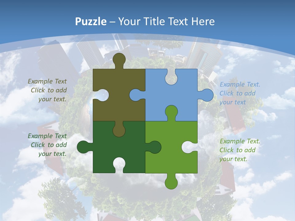 Lawn Aerial Sky PowerPoint Template