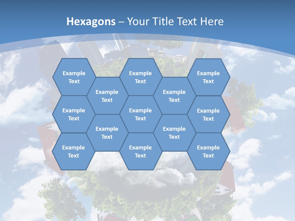 Lawn Aerial Sky PowerPoint Template