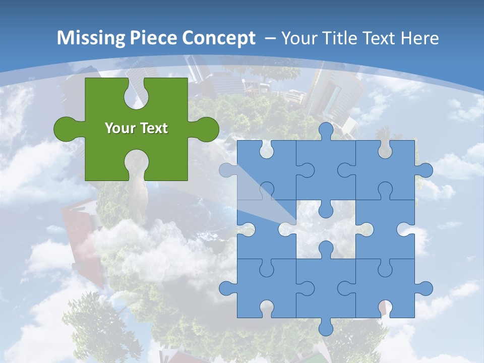 Lawn Aerial Sky PowerPoint Template