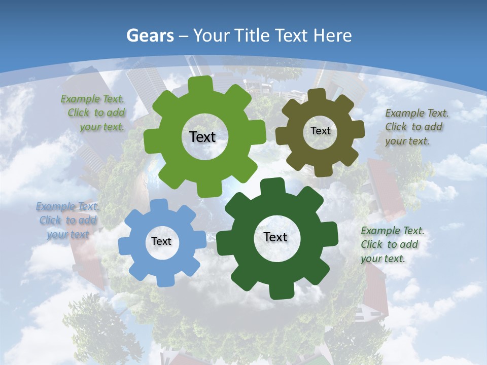 Lawn Aerial Sky PowerPoint Template