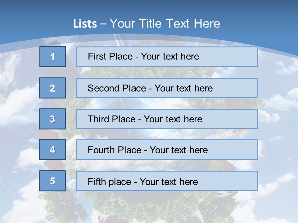 Lawn Aerial Sky PowerPoint Template