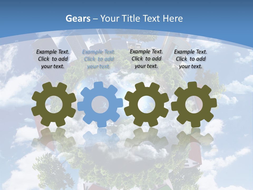 Lawn Aerial Sky PowerPoint Template