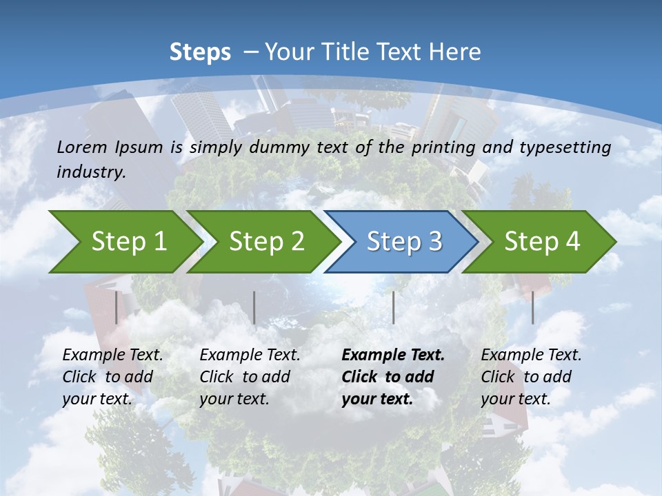 Lawn Aerial Sky PowerPoint Template
