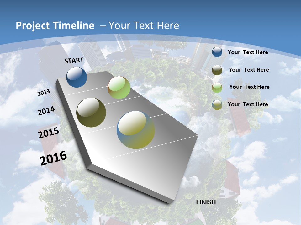 Lawn Aerial Sky PowerPoint Template