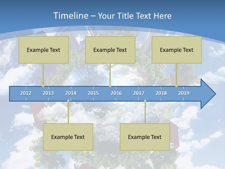 Lawn Aerial Sky PowerPoint Template