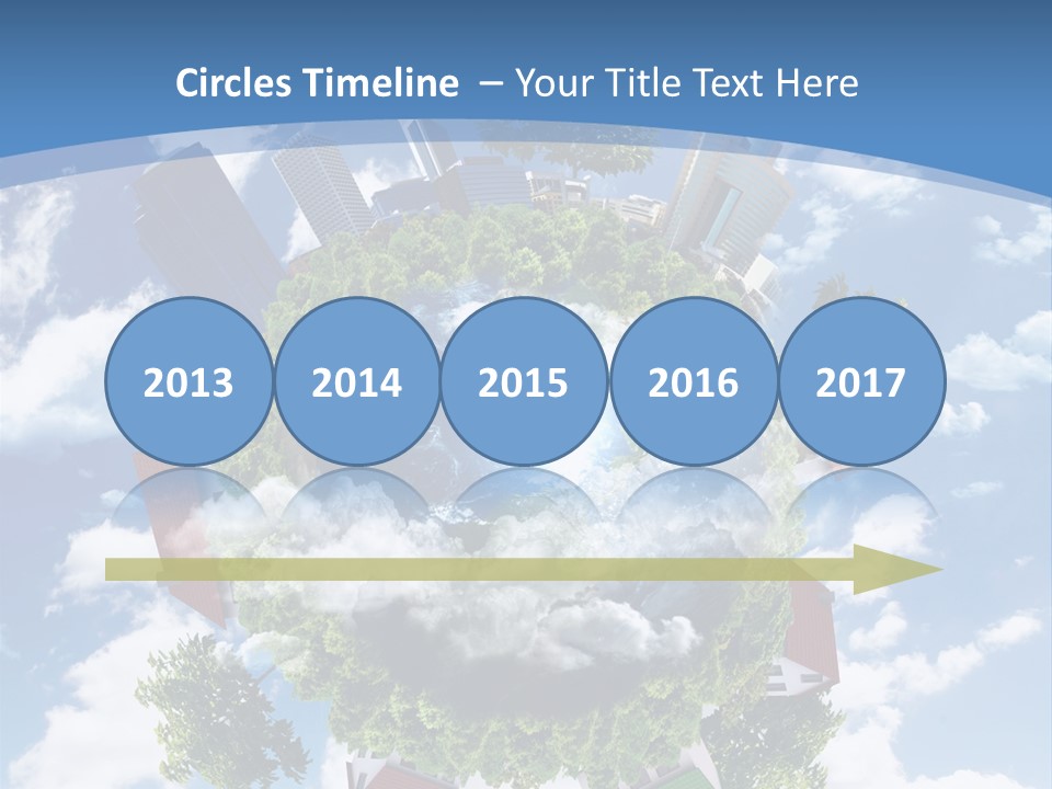 Lawn Aerial Sky PowerPoint Template