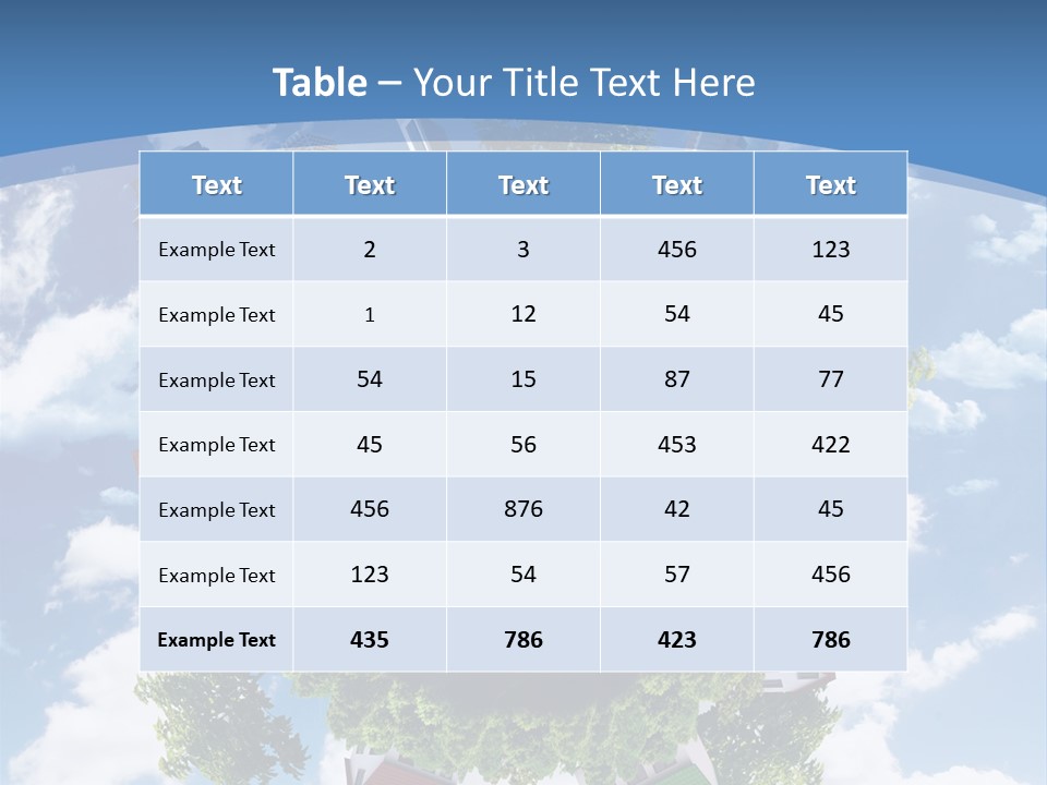 Lawn Aerial Sky PowerPoint Template