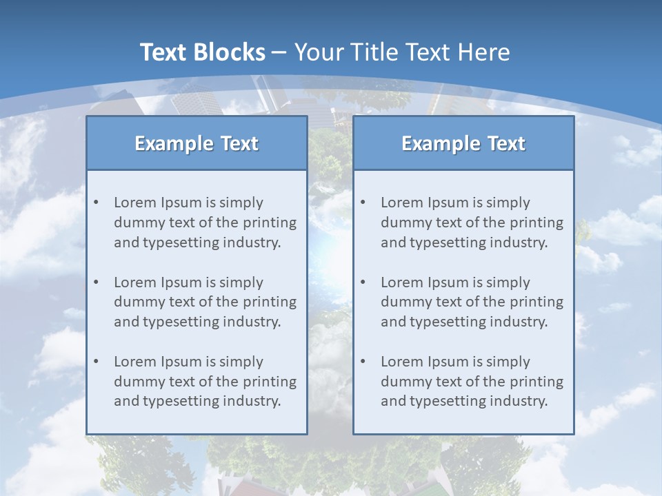 Lawn Aerial Sky PowerPoint Template