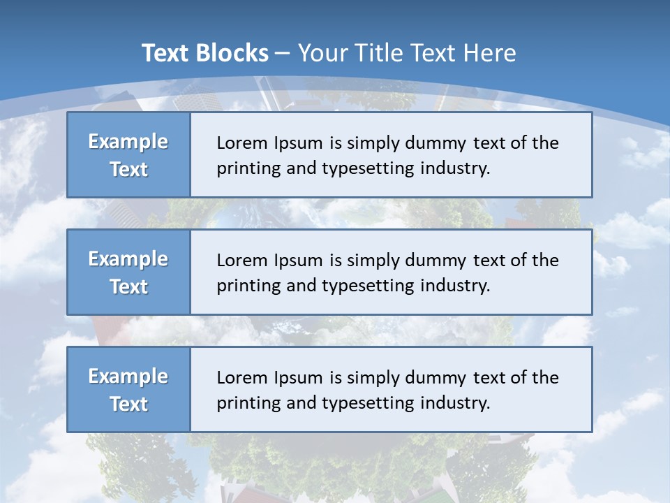 Lawn Aerial Sky PowerPoint Template