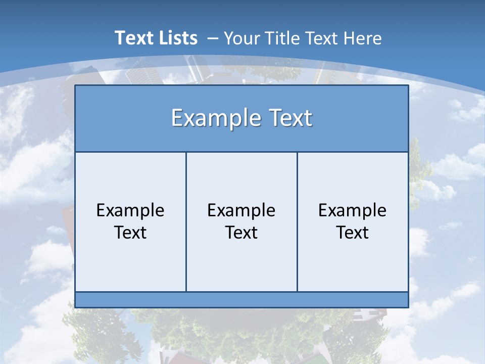 Lawn Aerial Sky PowerPoint Template