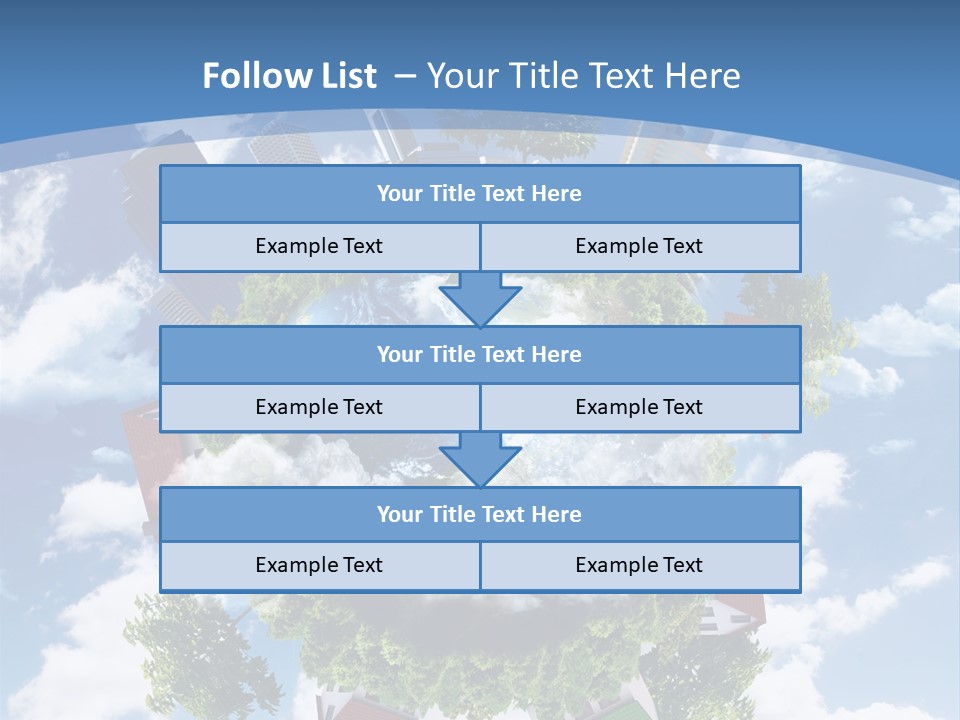 Lawn Aerial Sky PowerPoint Template