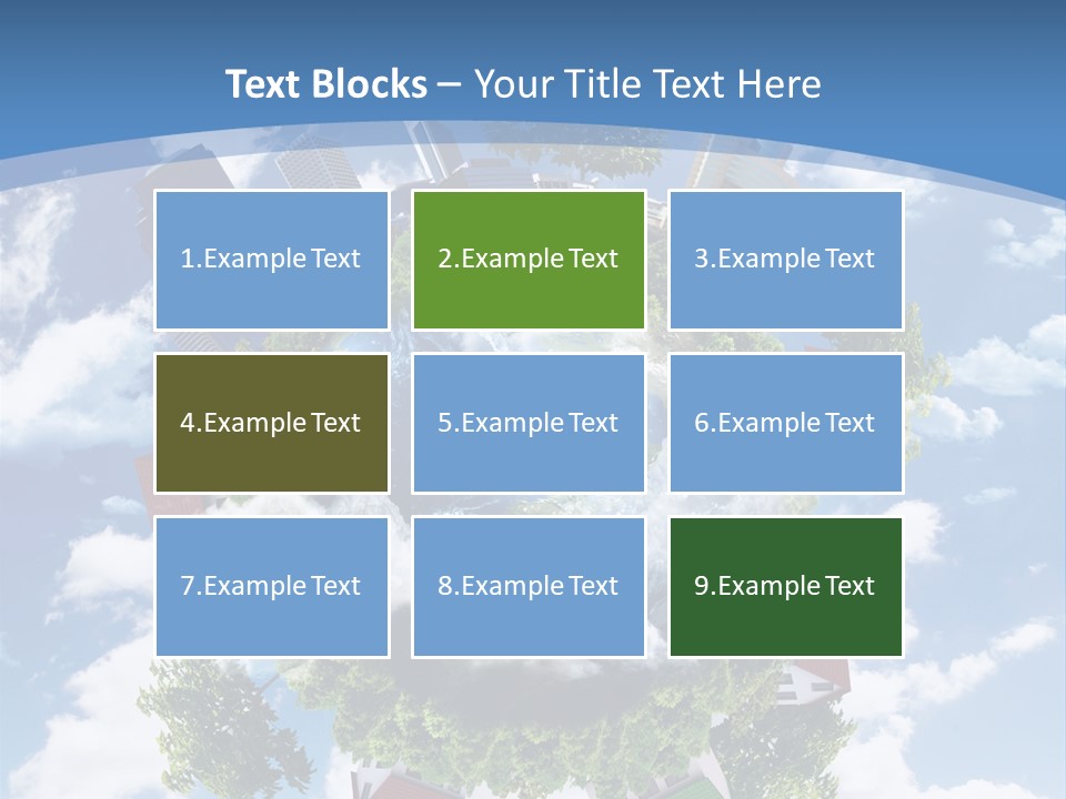 Lawn Aerial Sky PowerPoint Template