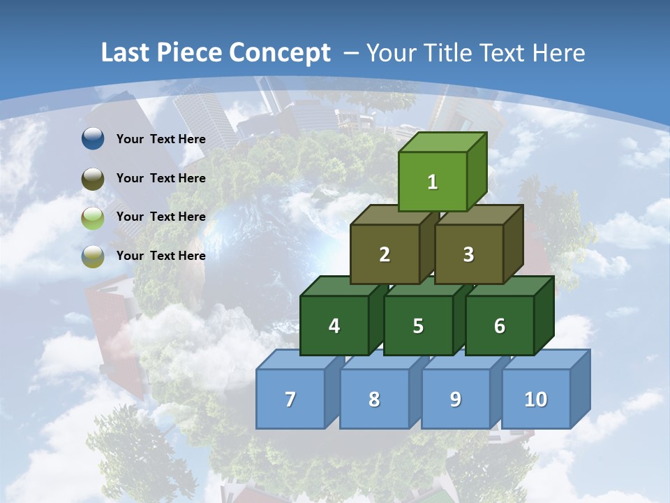 Lawn Aerial Sky PowerPoint Template