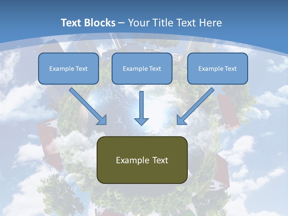 Lawn Aerial Sky PowerPoint Template