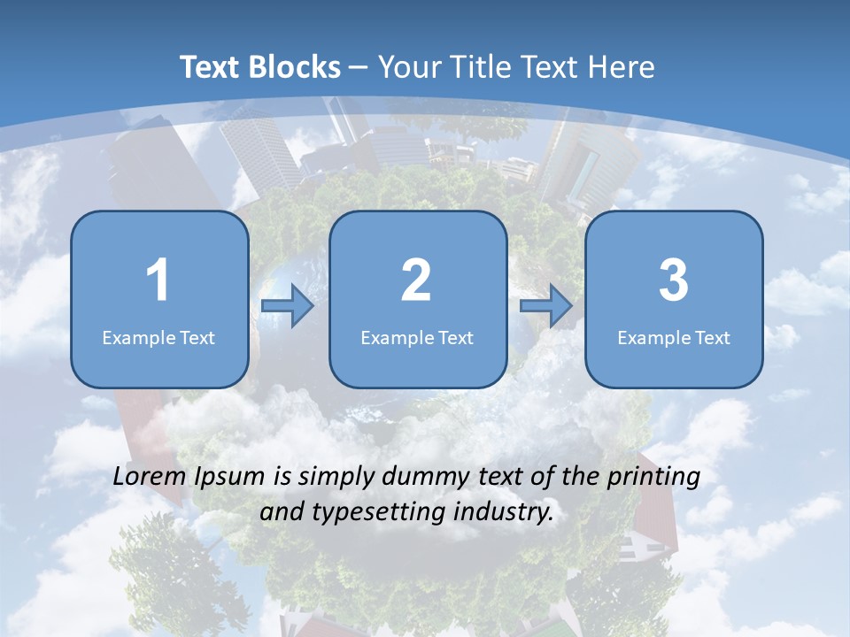 Lawn Aerial Sky PowerPoint Template
