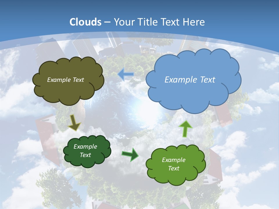 Lawn Aerial Sky PowerPoint Template