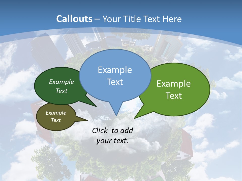 Lawn Aerial Sky PowerPoint Template