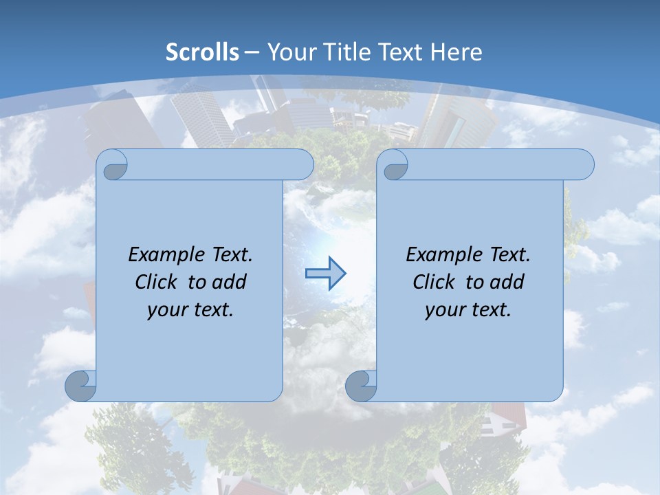 Lawn Aerial Sky PowerPoint Template