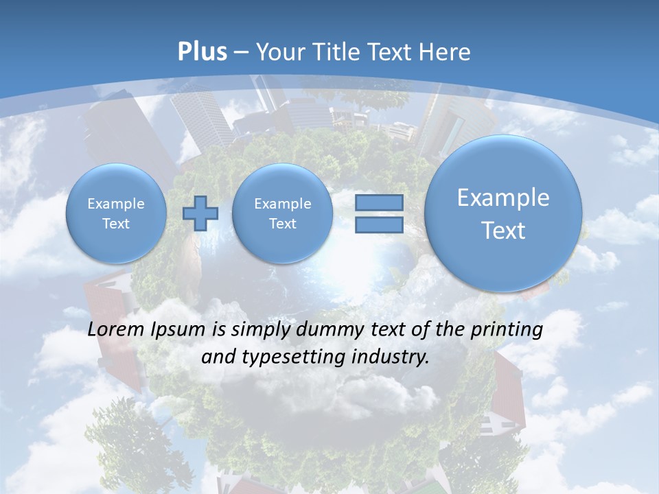 Lawn Aerial Sky PowerPoint Template