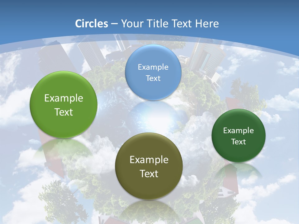 Lawn Aerial Sky PowerPoint Template