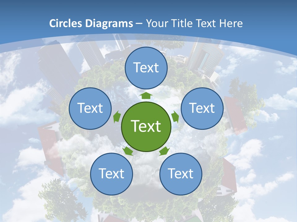 Lawn Aerial Sky PowerPoint Template