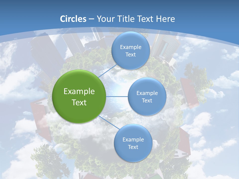 Lawn Aerial Sky PowerPoint Template