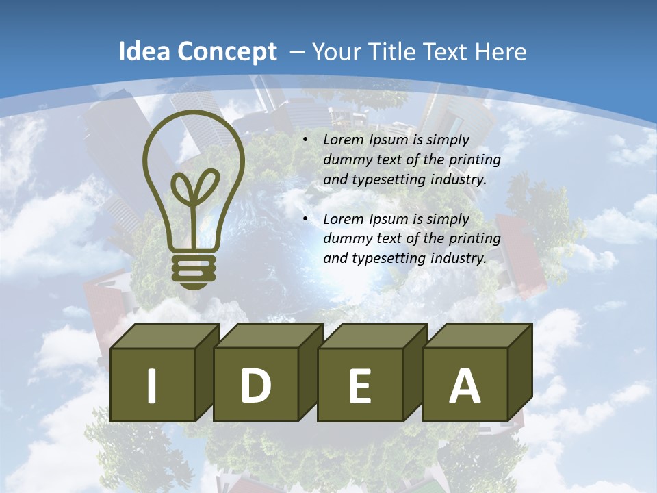 Lawn Aerial Sky PowerPoint Template