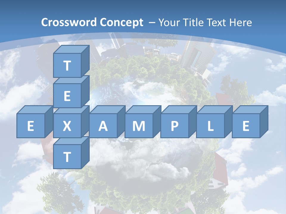 Lawn Aerial Sky PowerPoint Template
