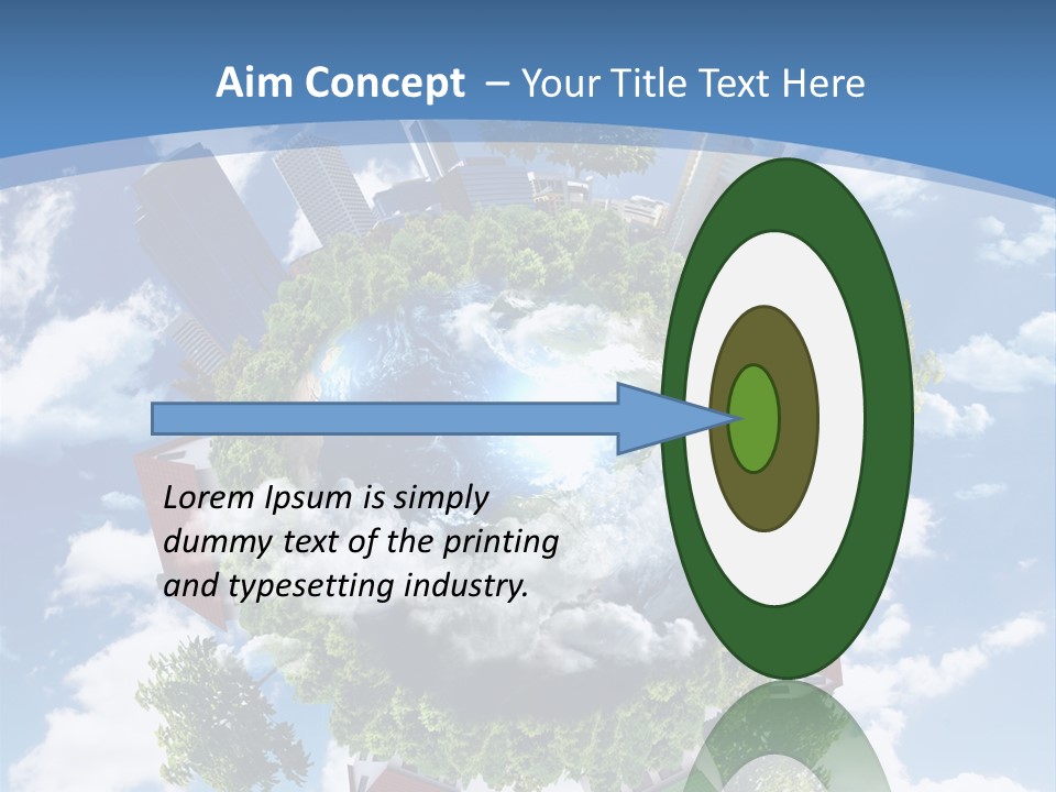 Lawn Aerial Sky PowerPoint Template