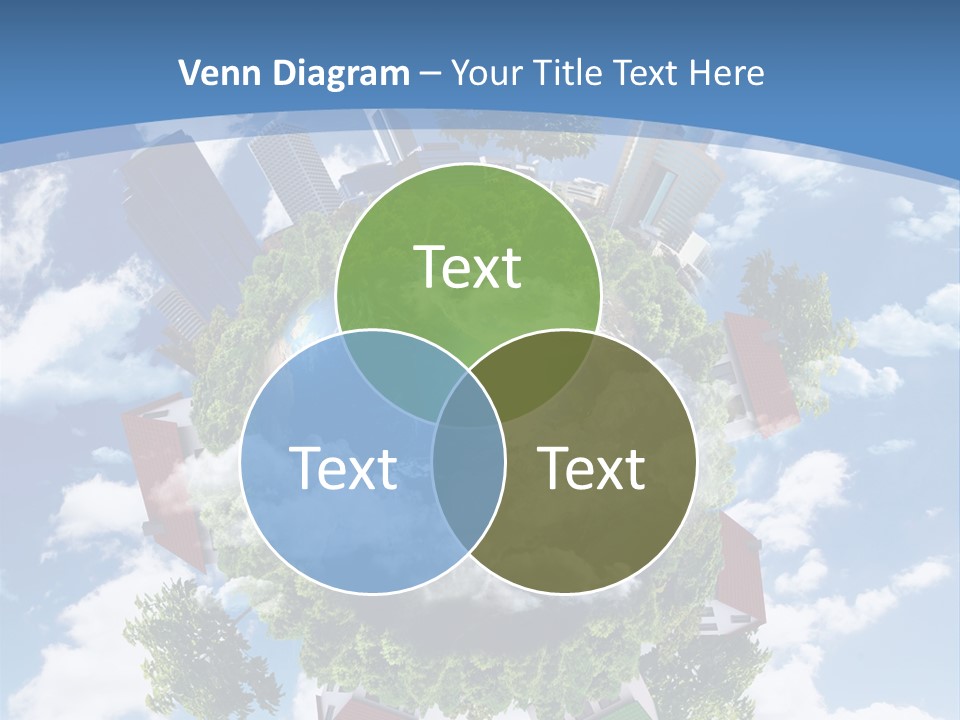 Lawn Aerial Sky PowerPoint Template
